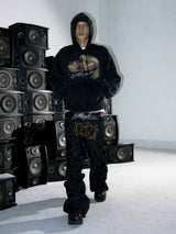 ANGEL PRINT HOODED SWEATSHIRT