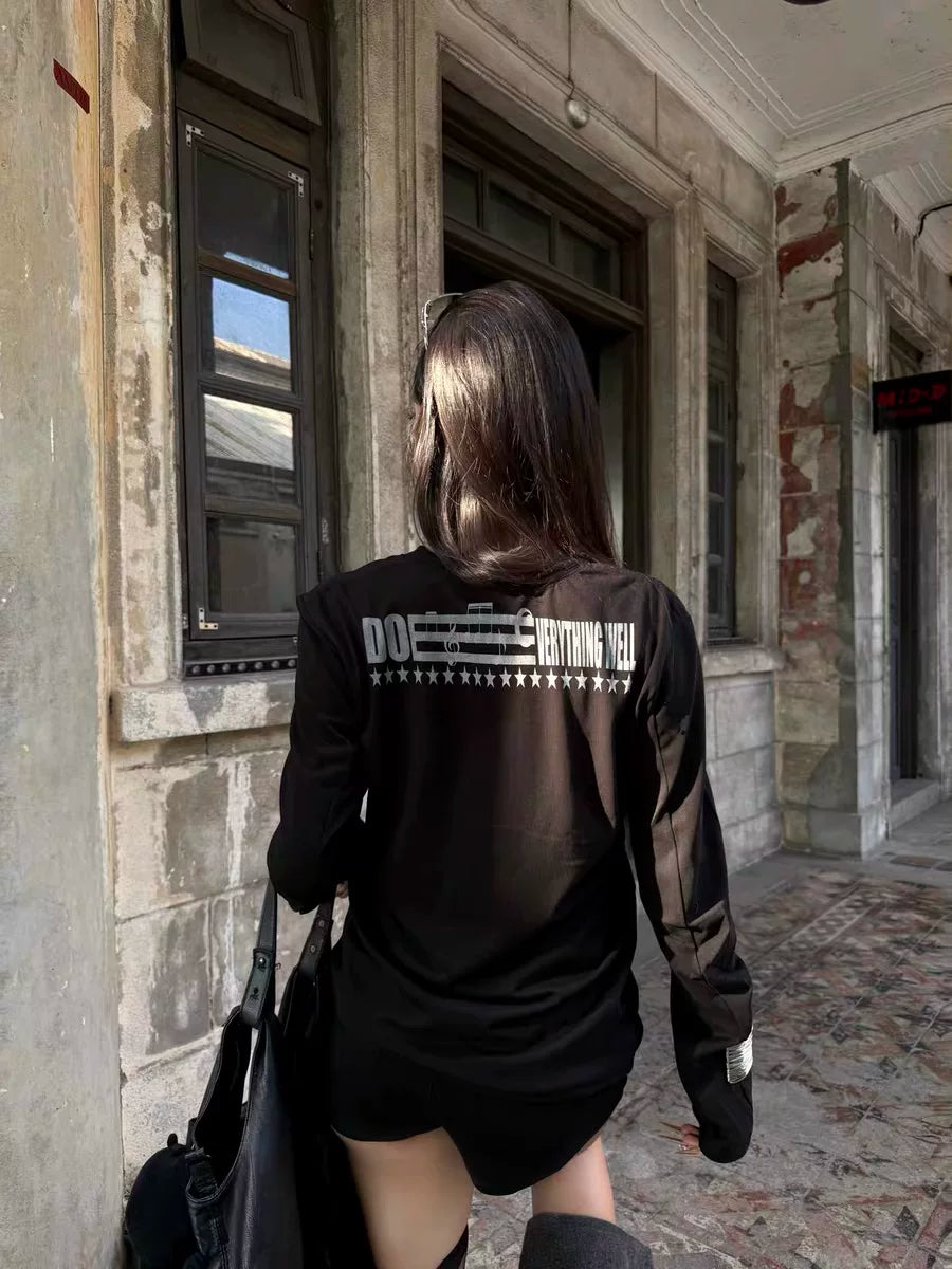 DARK-SKULL HENLEY LONG SLEEVE TEE