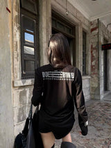 DARK-SKULL HENLEY LONG SLEEVE TEE