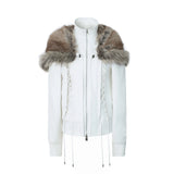 FAUX FUR SHAWL PARKER JACKET