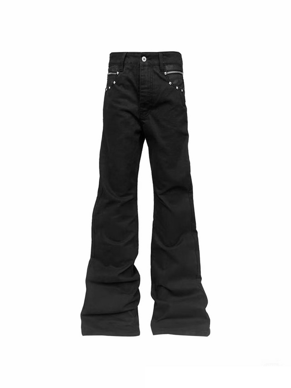 ASYMMETRICAL SNAKE-PRINT JEANS