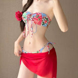 BANDEAU BIKINI SET: ETHNIC PRINT