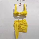 LEMON YELLOW TRIANGLE BIKINI SET
