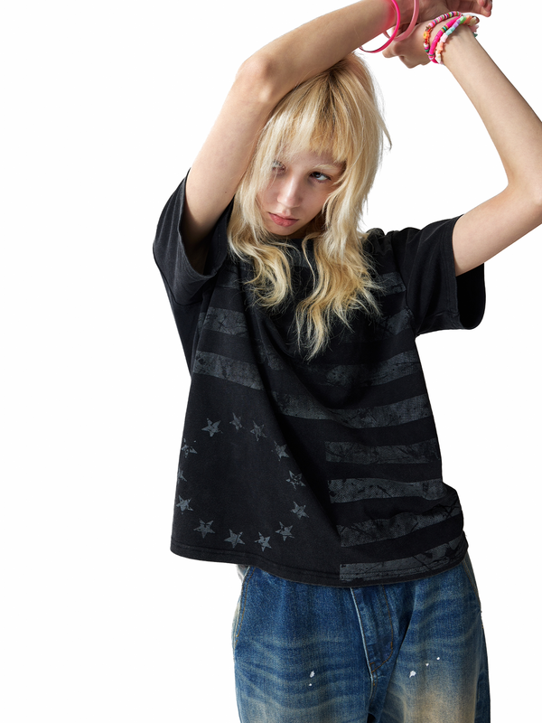 VINTAGE COLOR-BLOCKED STREETWEAR T-SHIRT