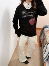 CHERRY MOOD TWO-PIECE SWEATER SET