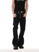 GOLD FOILED SNAKE PRINT JEANS