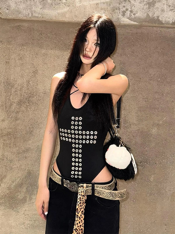 Y2K RIVET STYLE TOP