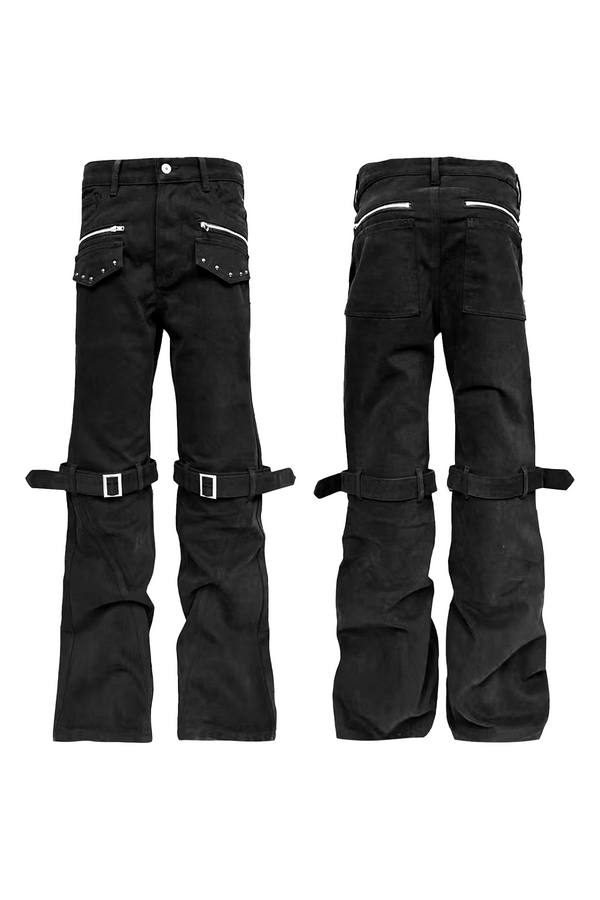 CUSTOM FADED BLACK DENIM PANTS
