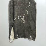PRINTED COTTON KNIT VEST