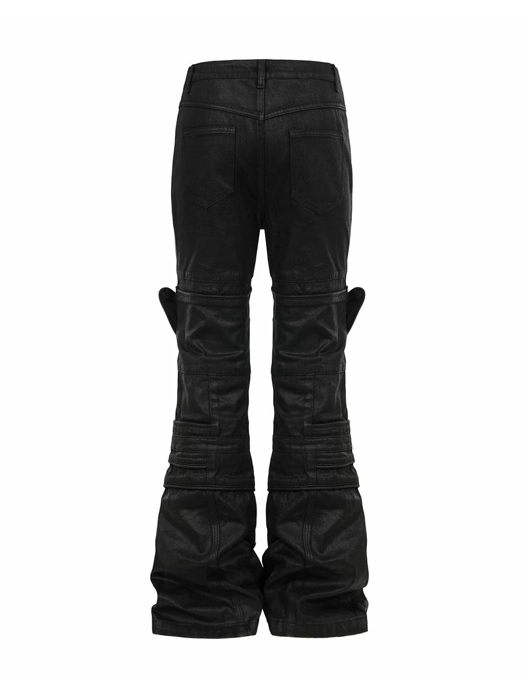 STRUCTURED WAX MICRO PANTS