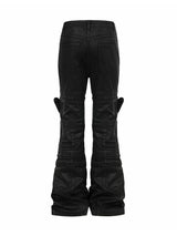 STRUCTURED WAX MICRO PANTS