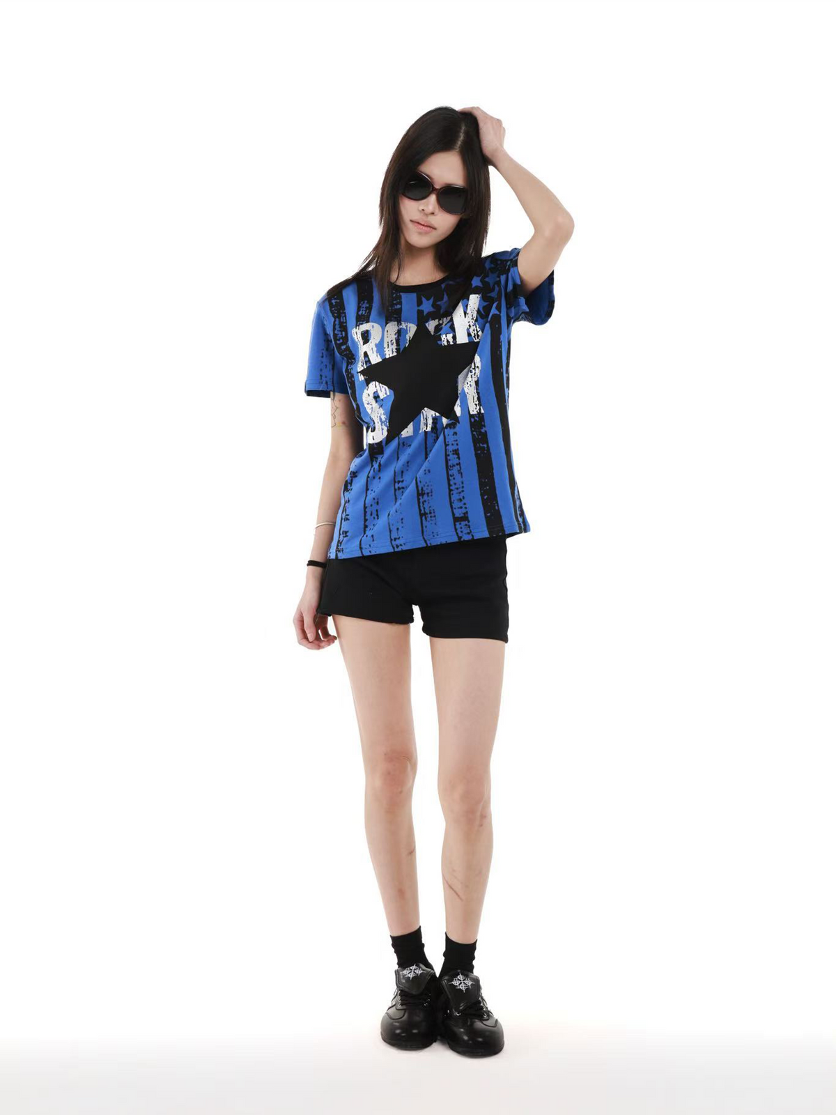 FRACTURED STARS AND STRIPES T-SHIRT
