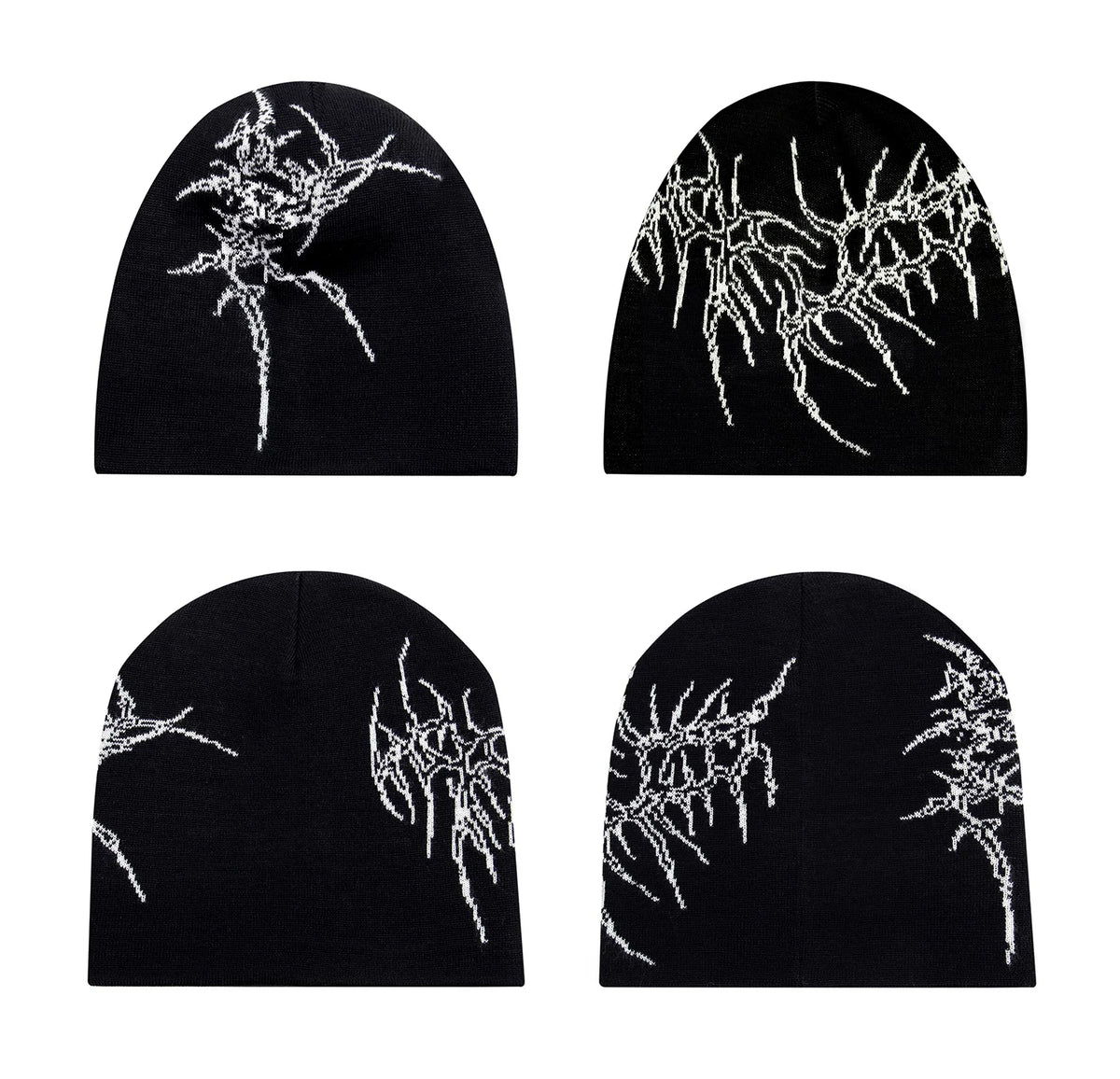 ORGANIC BONE PRINT KNIT HAT