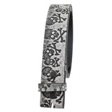 SKULL BUCKLE PU BELT