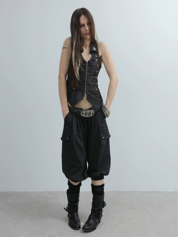 EQUESTRIAN STYLE LOOSE WORK PANTS