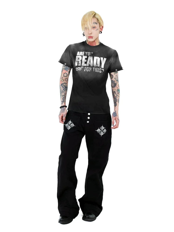 SKULL PRINT SLIM FIT T-SHIRT
