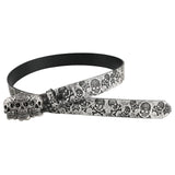 SKULL BUCKLE PU BELT