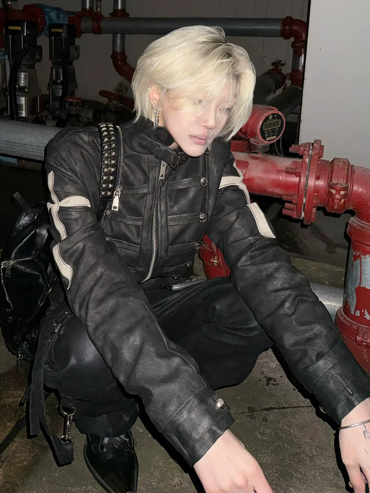 PUNK CROSS BUCKLE JACKET