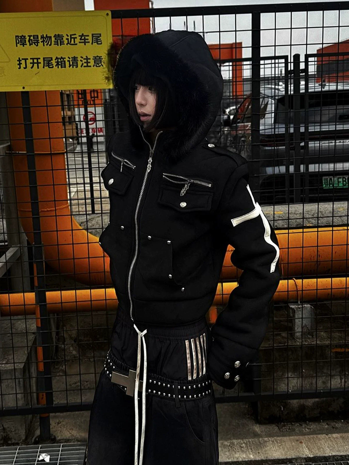 HOODED SUEDE JACKET WINTER
