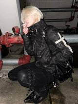 PUNK CROSS BUCKLE JACKET