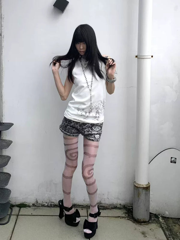 INFINITY CIRCLE PRINT STOCKINGS
