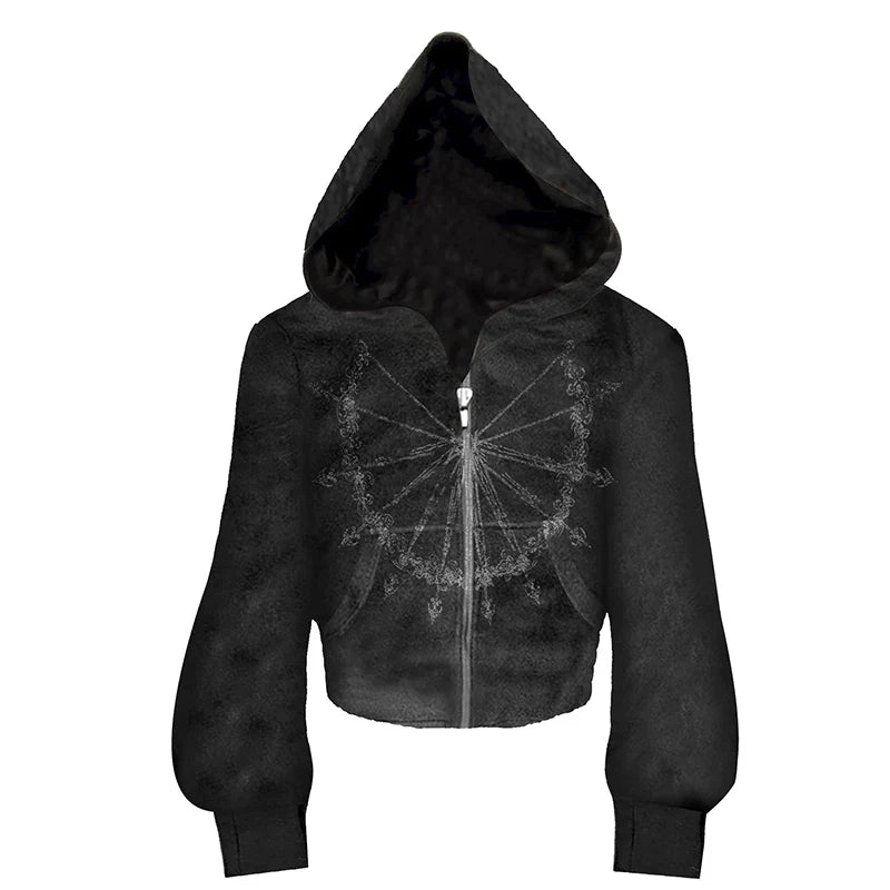 VELVET HOODED WIZARD JACKET