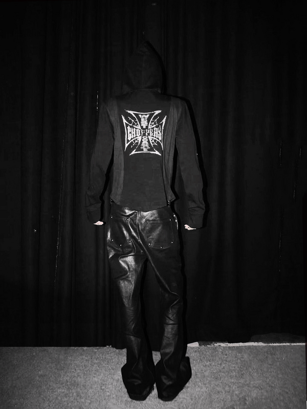 GOTHIC HOODED SWEATER JACKET