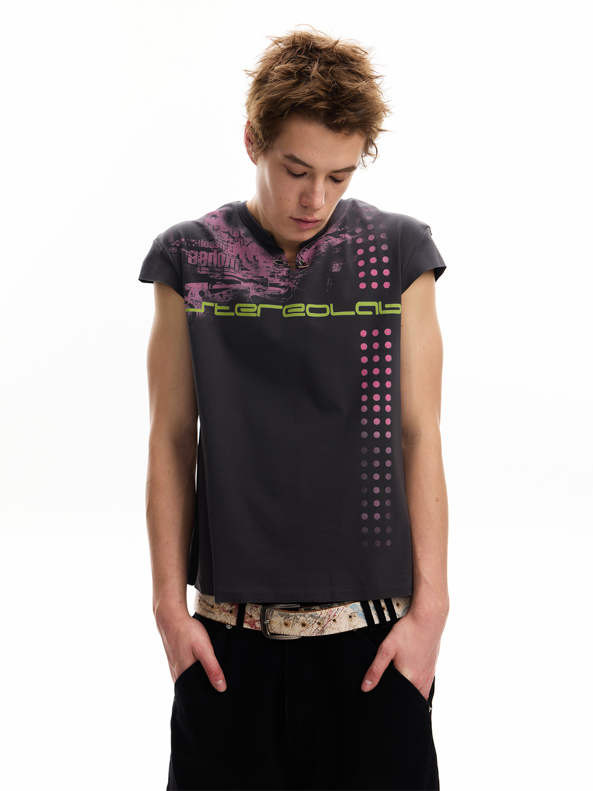 POLKA DOT SNAPBACK TEE