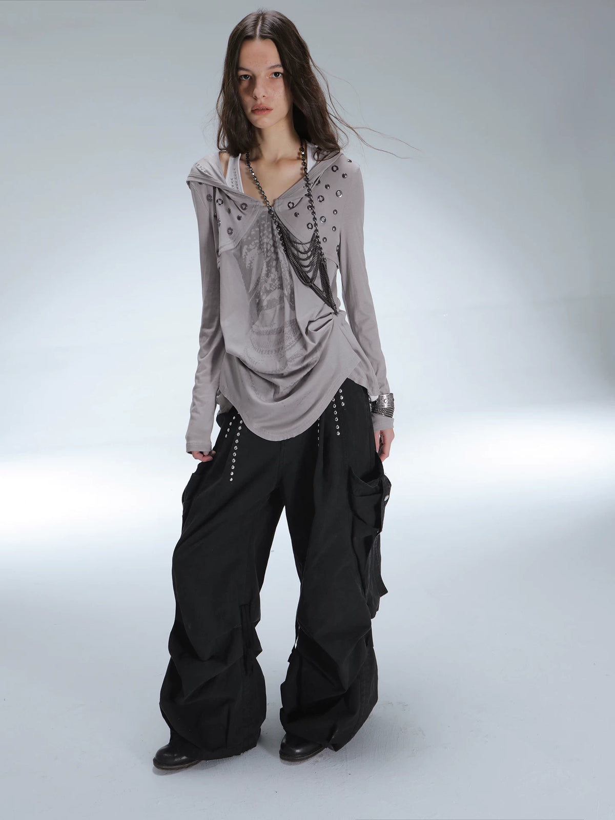 RETRO FUNCTIONAL WIDE LEG PANTS