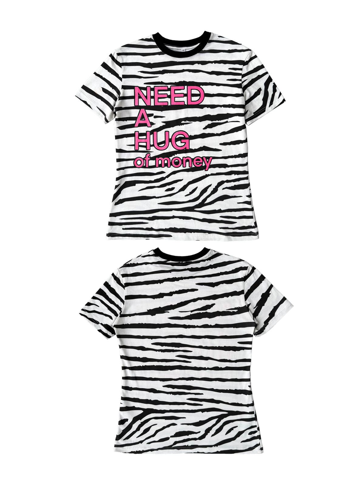 ZEBRA-PRINT GLITTER T-SHIRT