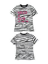 ZEBRA-PRINT GLITTER T-SHIRT