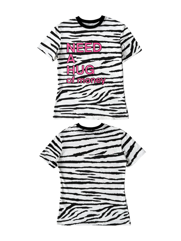 ZEBRA-PRINT GLITTER T-SHIRT