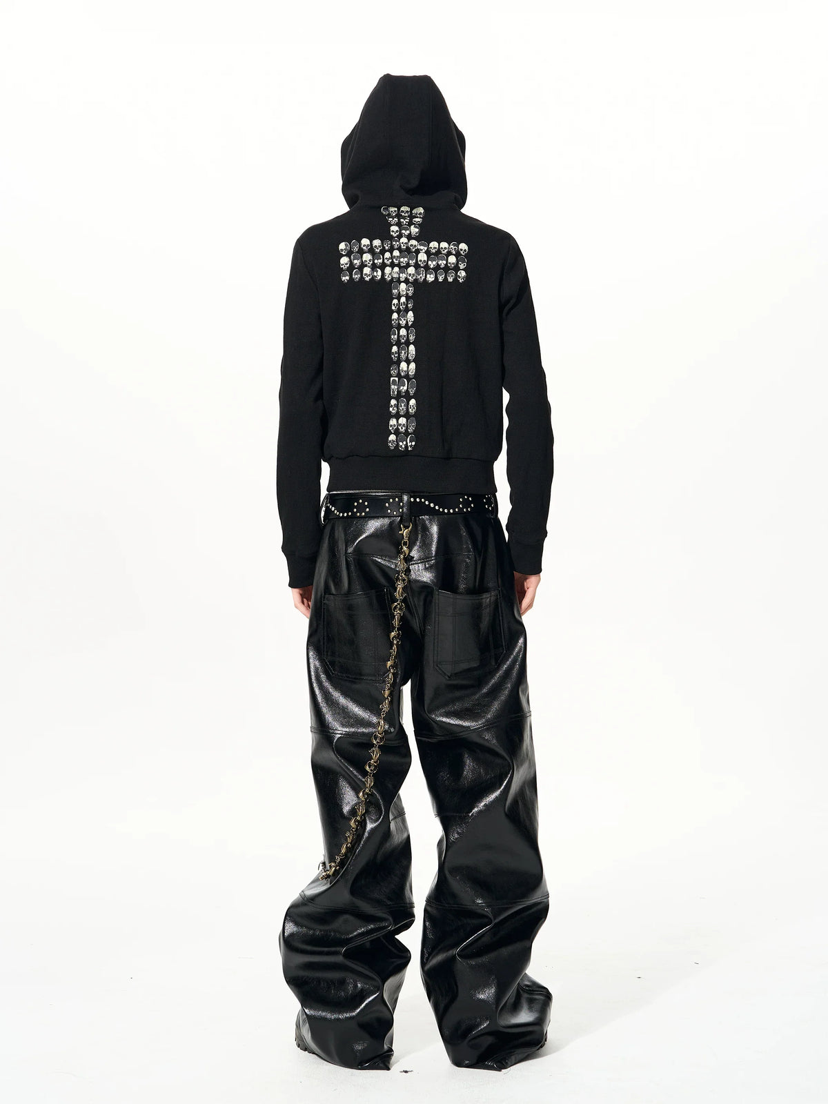 SKULL CROSS ZIP HOODIE
