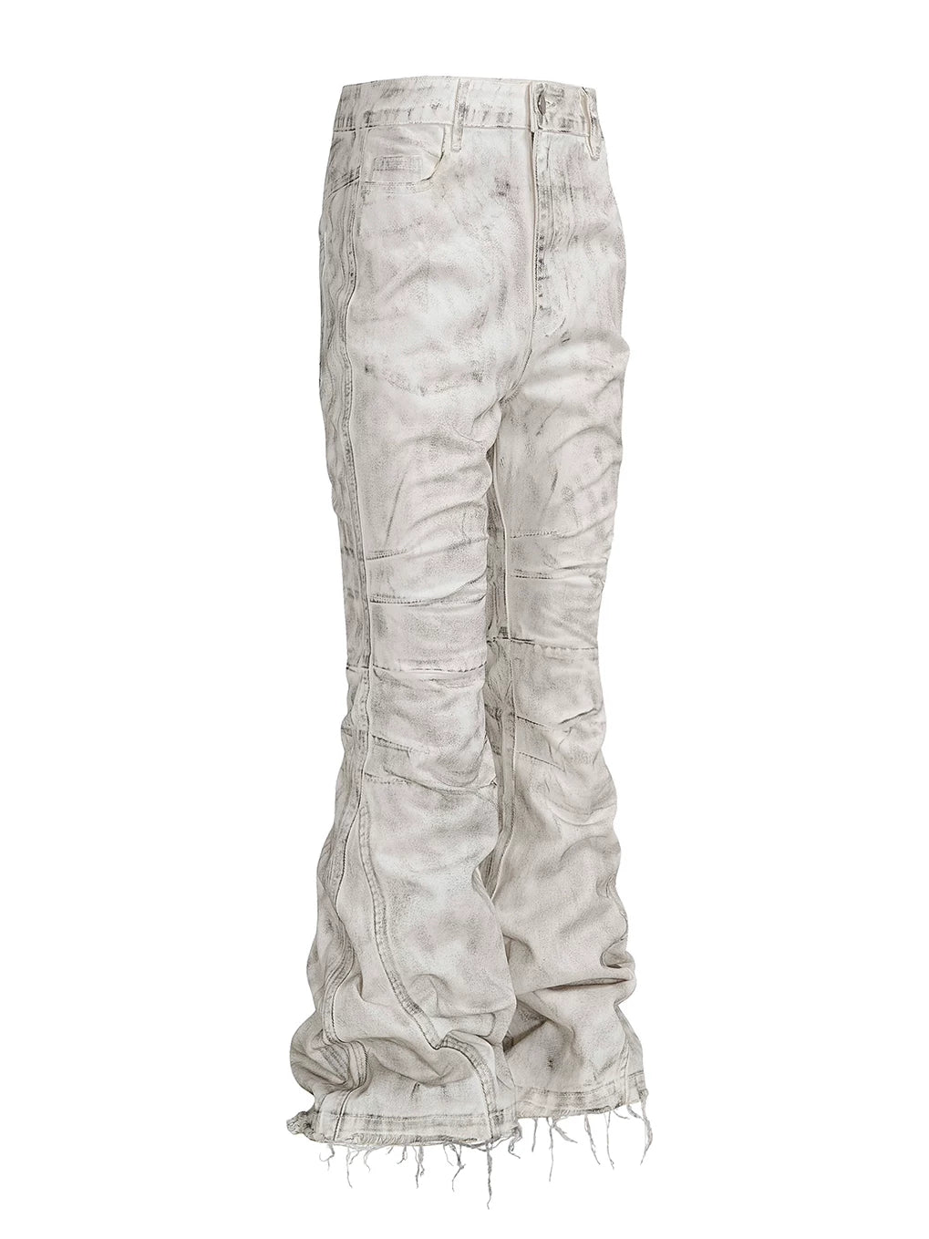 DISTRESSED WAXED MICRO JEANS
