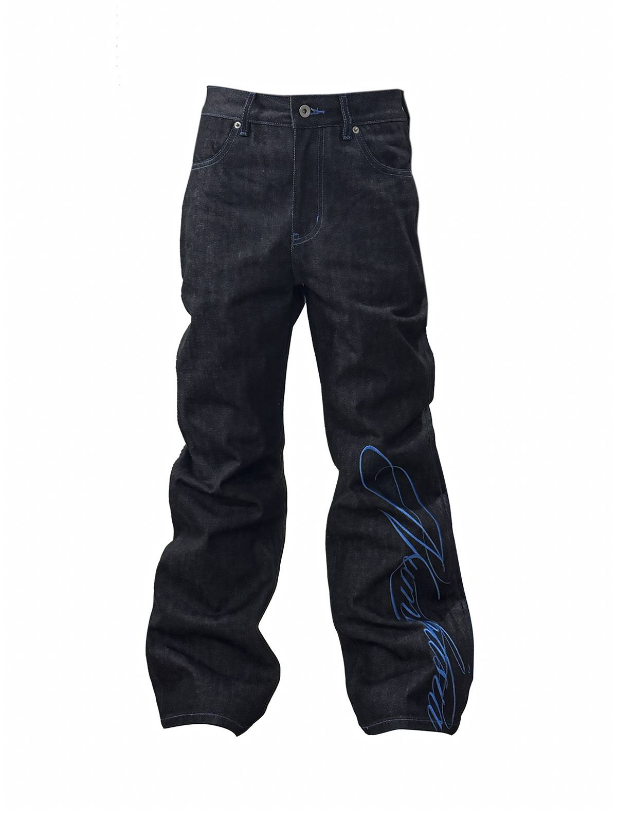 EMBROIDERED DENIM FLARE JEANS