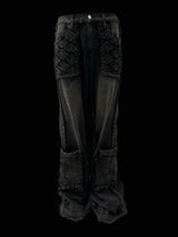 FLARED DENIM WASH JEANS