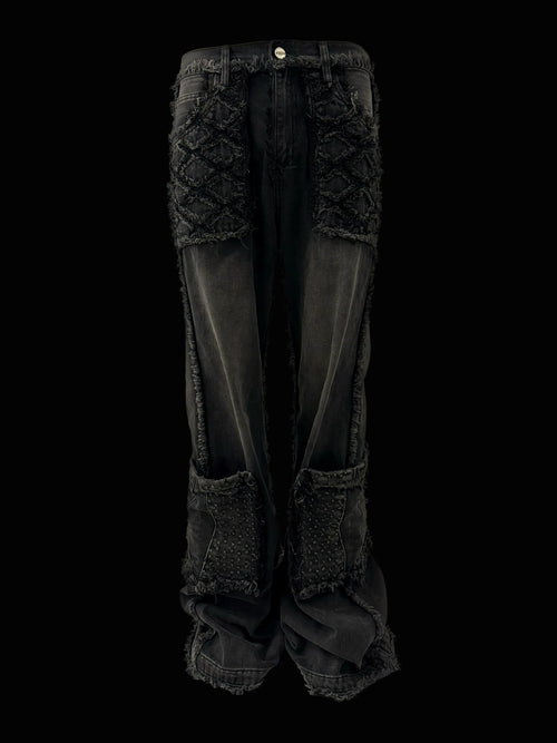FLARED DENIM WASH JEANS