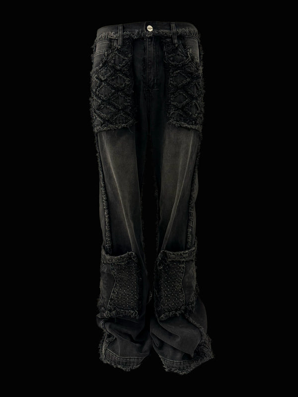 FLARED DENIM WASH JEANS