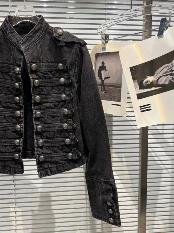 PUNK BIKER DENIM JACKET