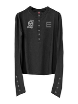 DARK-SKULL HENLEY LONG SLEEVE TEE