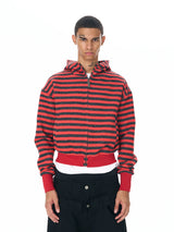 MOTO HOODIE WITH STRIPE DESIGN