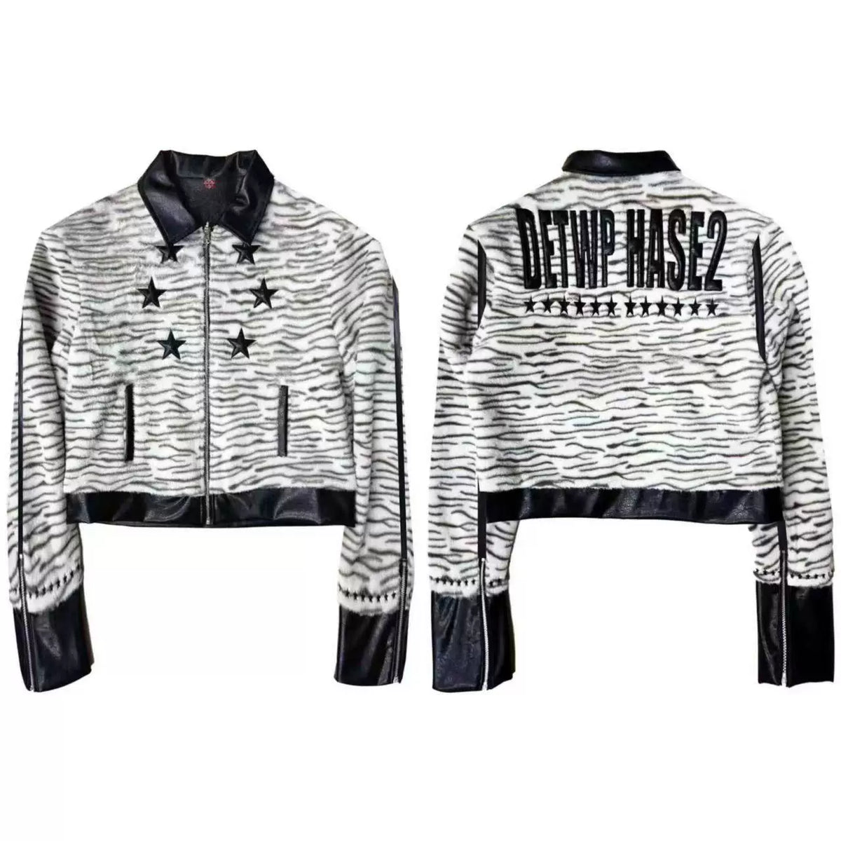 TIGER STRIPE SPLICED JACKET