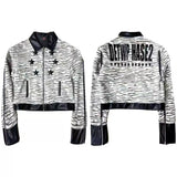 TIGER STRIPE SPLICED JACKET