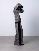 SILVER VELVET RETRO SWEATPANTS