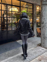 THICK COTTON COAT WITH FUR COLLAR
