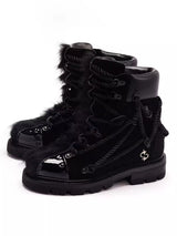TRENDY HIGH TOP LACE-UP BOOTS