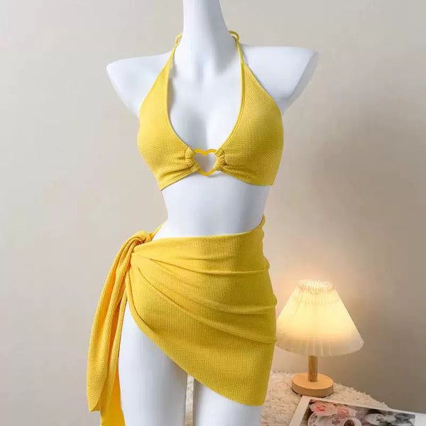 LEMON YELLOW MODEST SWIMWEAR SET