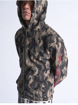 FLAME CAMO FITTED HOODIE