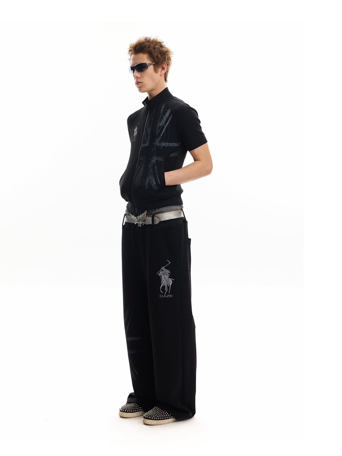 BEIGE FLAG REAPER SWEATPANTS