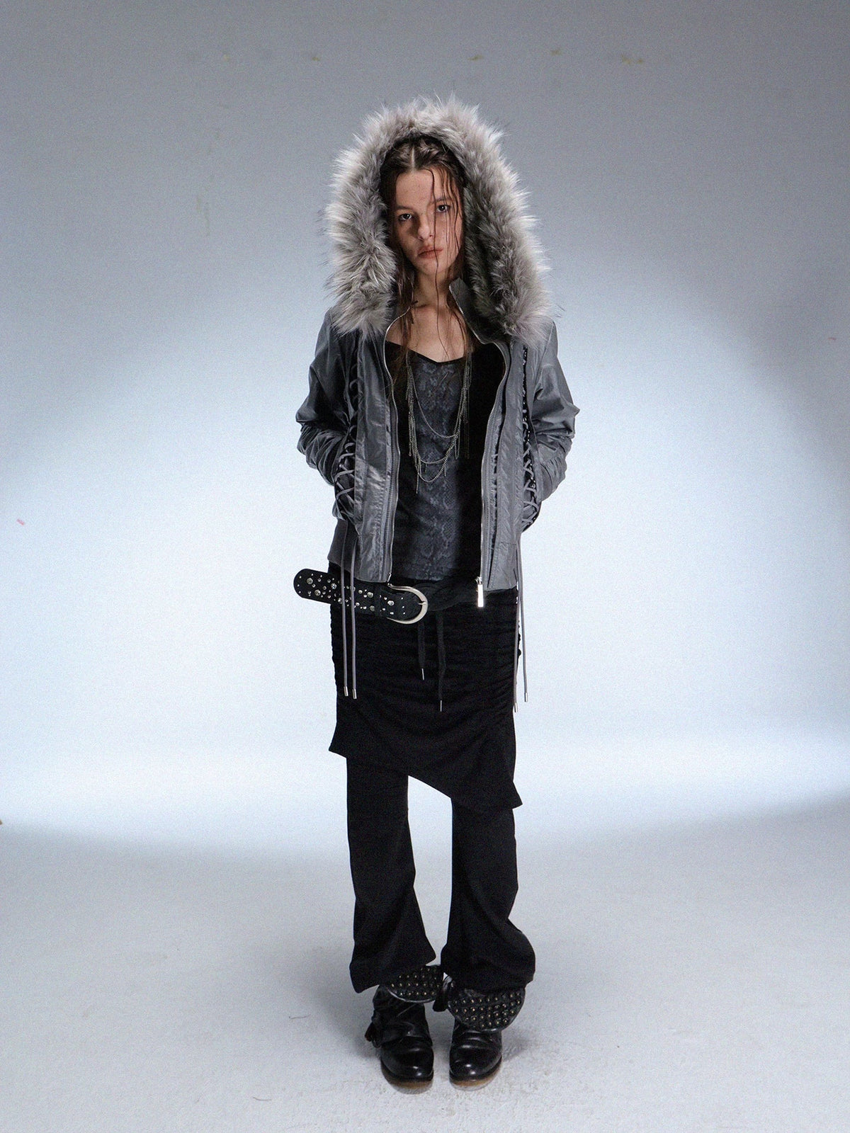 FAUX FUR SHAWL PARKER JACKET